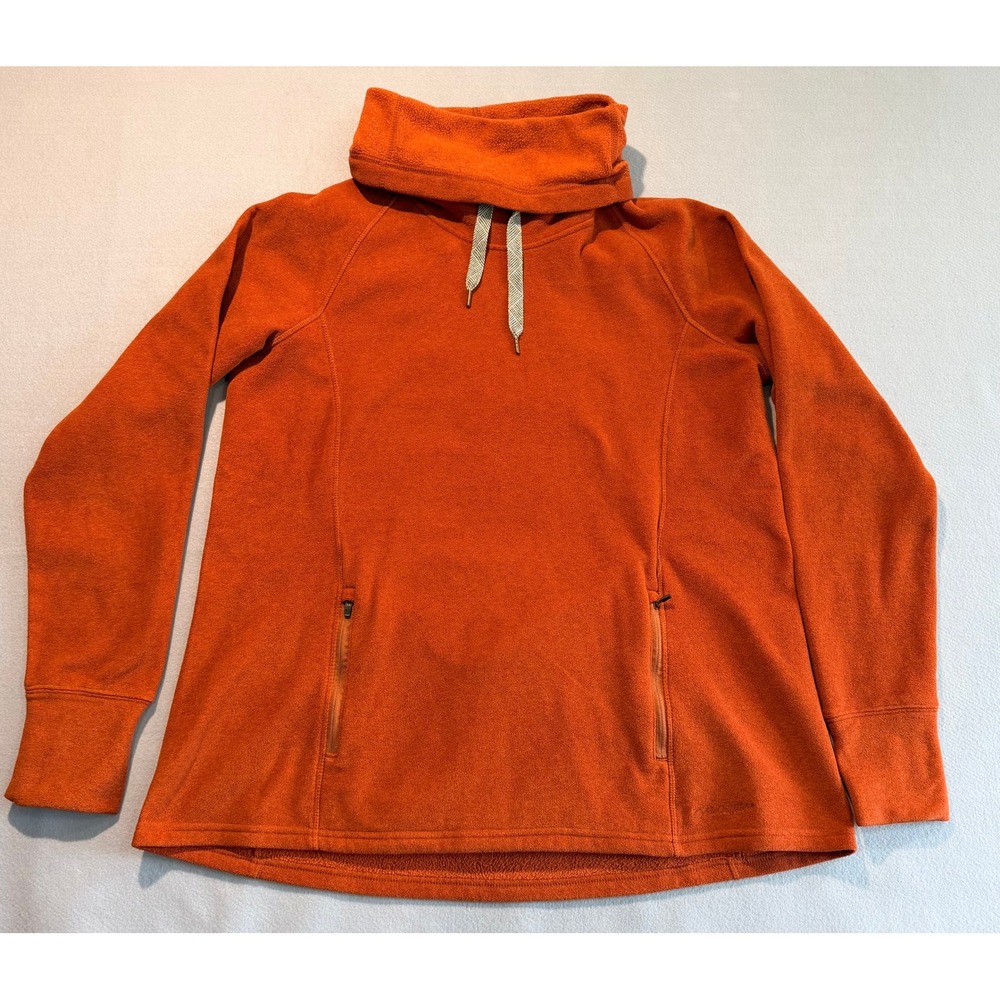 Noble Outfitters Womens XL Burnt Orange Fleece Funnel Neck Pullover Sweatshirt